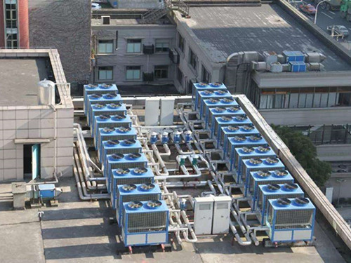 樓頂風冷熱泵機組噪音大怎么辦？